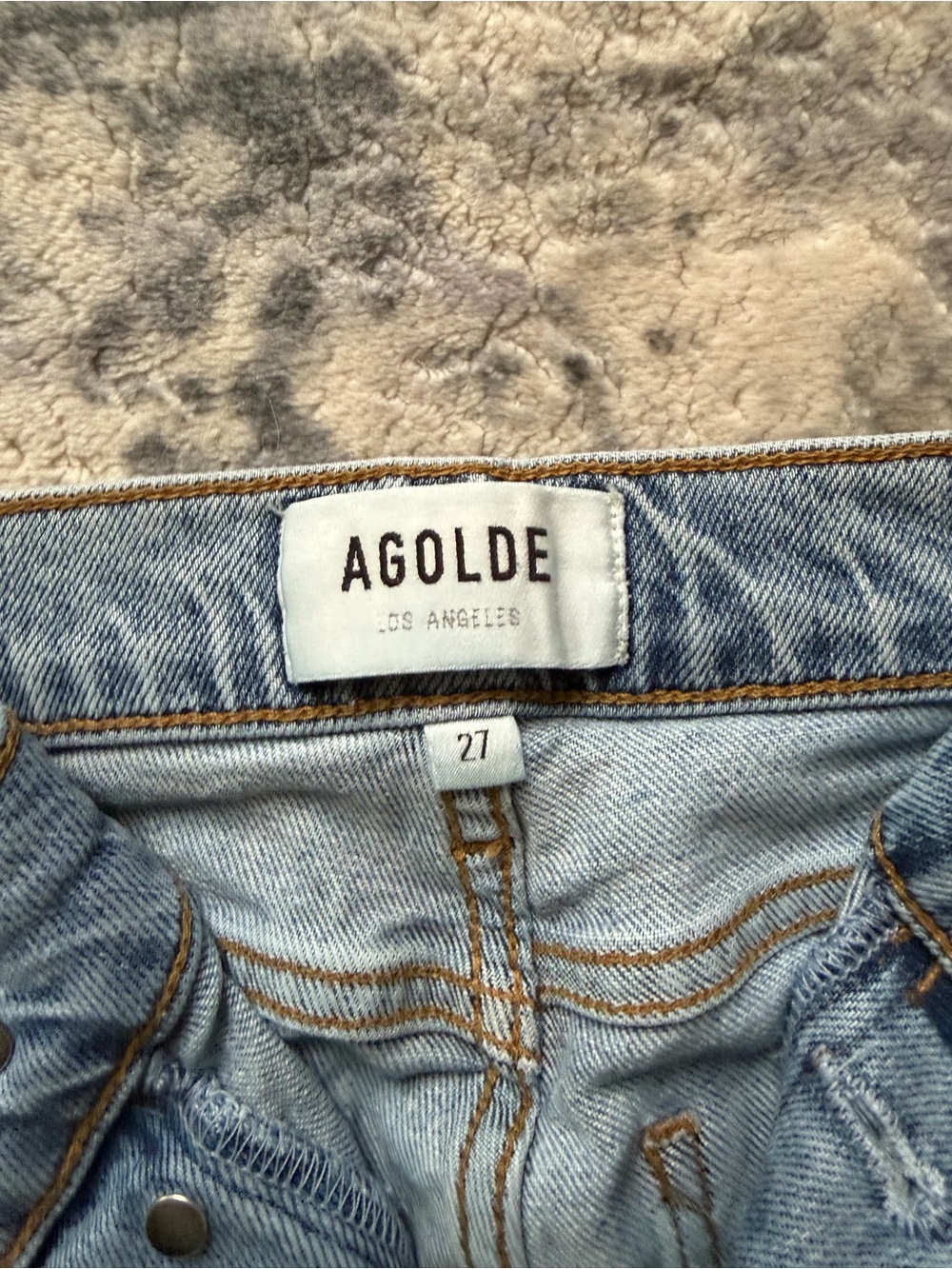 Agolde Light Blue High-Rise Denim Jeans